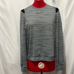 Nike Heathered Gray Sweatshirt with Black Accents